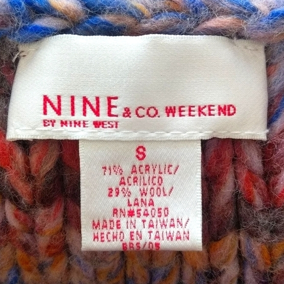 Nine & Co. Wool Blend Infinity Scarf Rainbow Small - Picture 9 of 10